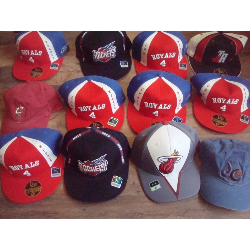 12HAT NEW REEBOK NBA FITTED 90S WHOLESALE LOT HATS 00S Y2K VINTAGE FITTED